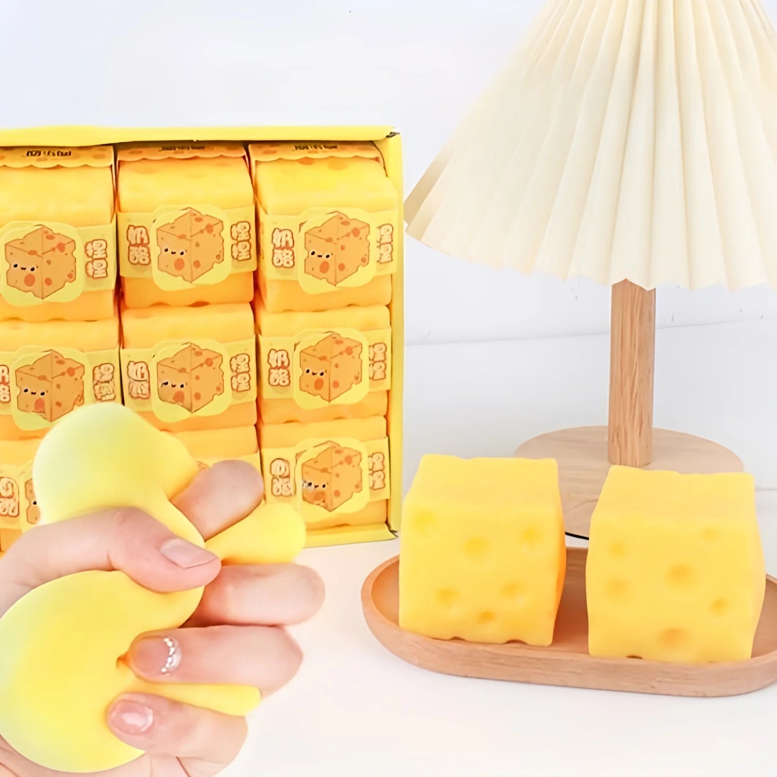 Square Cheese Squeeze Toys