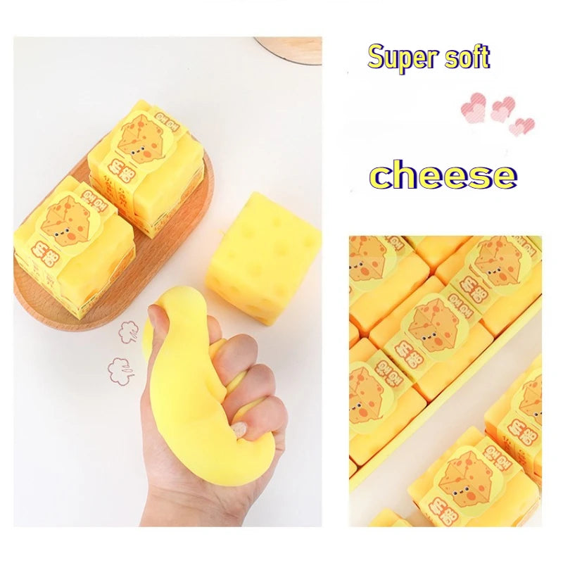 Square Cheese Squeeze Toys